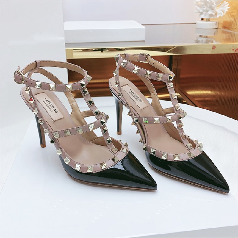 Patent Leather Pump - 2025 Genuine Leather Black Gladiator Women's