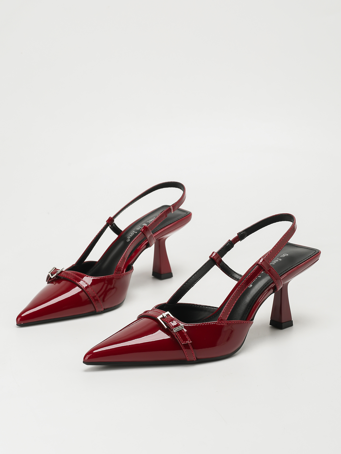 Patent Leather Pump - Women's Patent Leather Pointed Toe Slingback