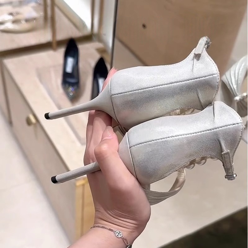 2026 Summer Women's White Pear - Peep Toe Heels recension och pris