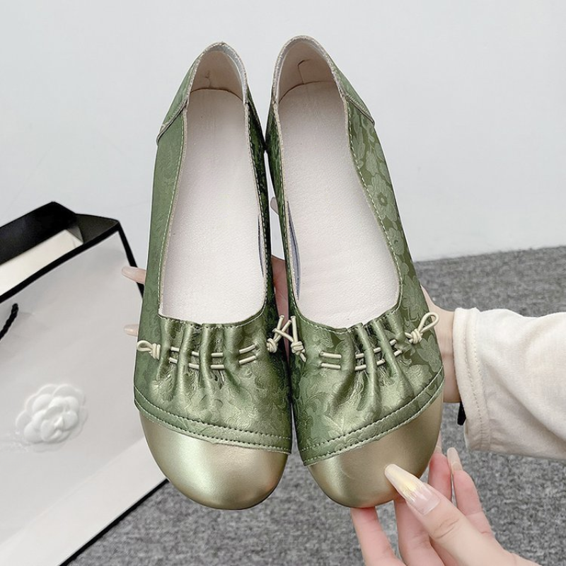 Chinese Style Color Block Slip - Women'S Shoes For Work recension och pris