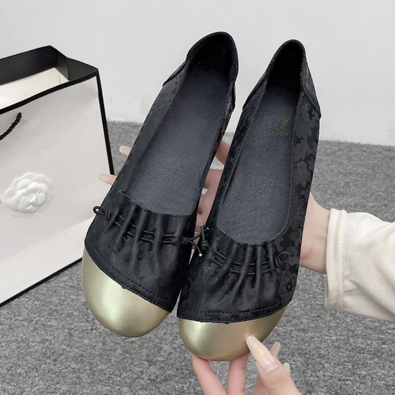 Chinese Style Color Block Slip - Women'S Shoes For Work recension och pris