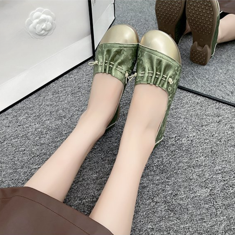 Chinese Style Color Block Slip - Women'S Shoes For Work recension och pris