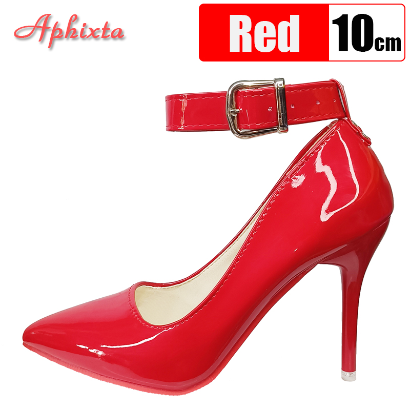 Aphixta 10cm/12cm Metal Belt B - Patent Leather Pump recension och pris