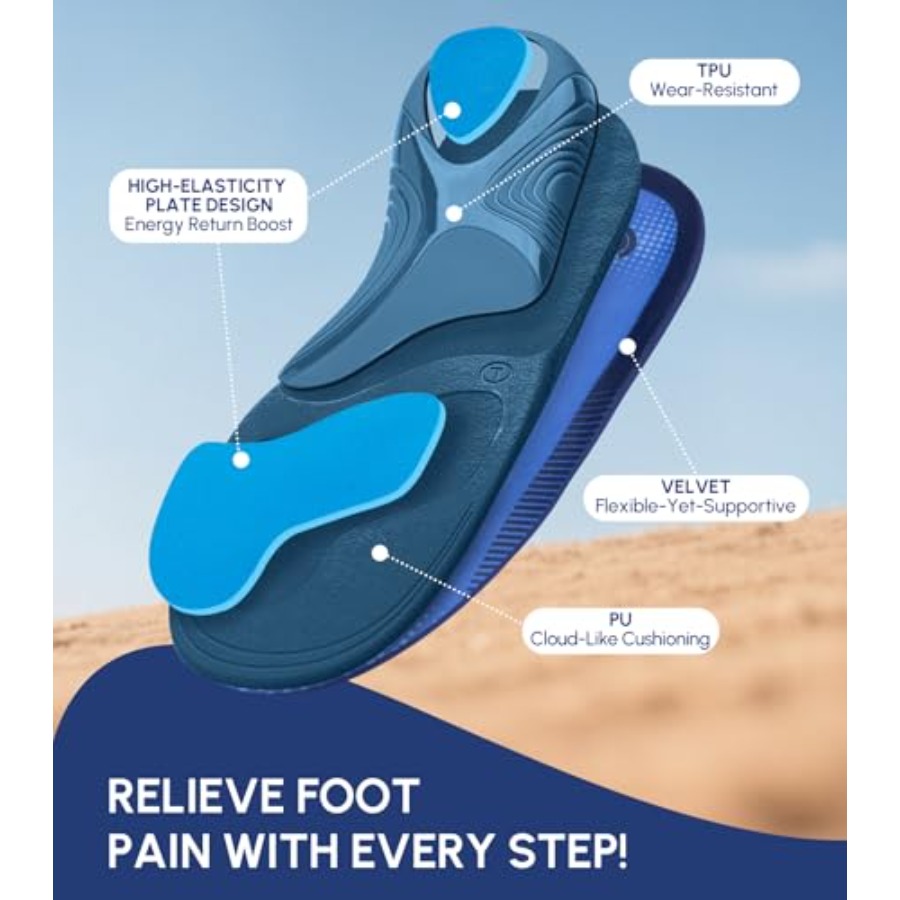 Plantar Fasciitis Insoles for  - Women'S Shoes High Arch Support recension och pris