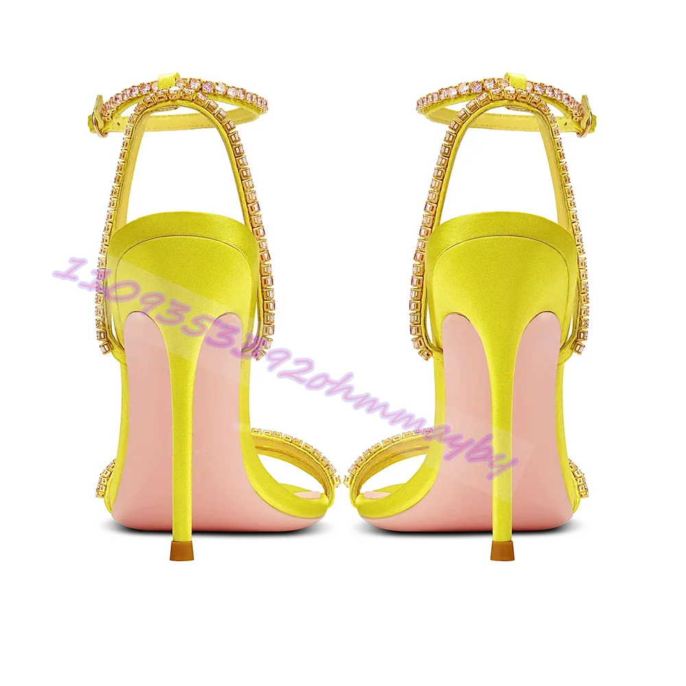 Rhinestone Yellow High Heels S - Women'S Shoes Yellow recension och pris