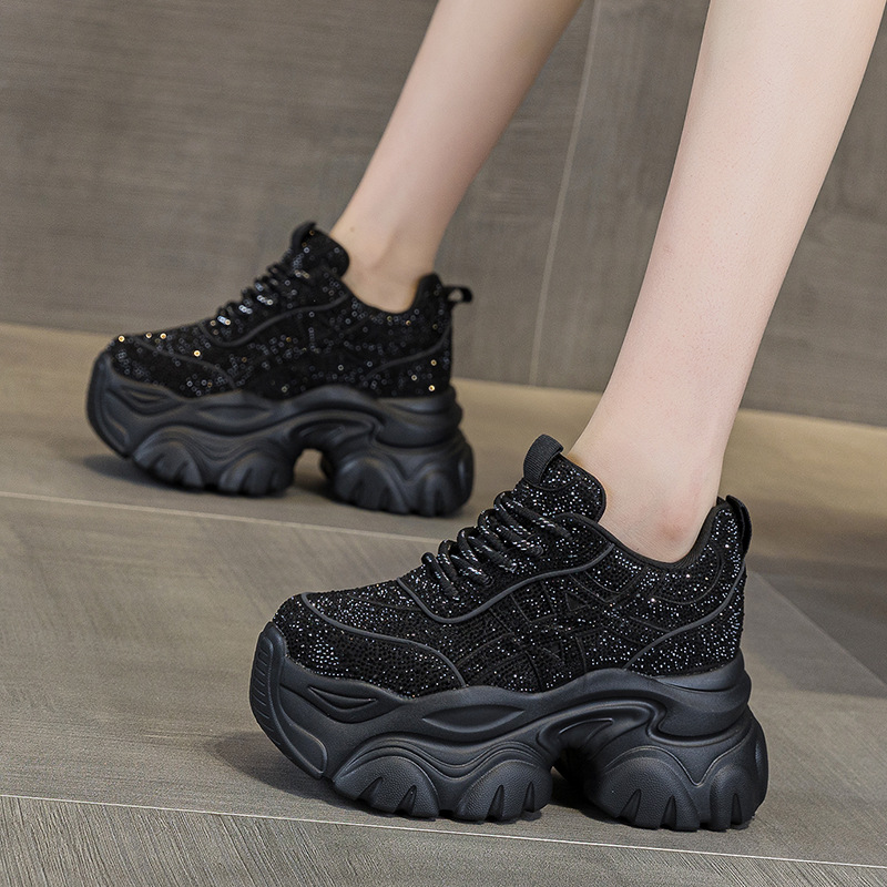 9cm Women Sneakers Spring Lace - Women'S Shoes For Work recension och pris