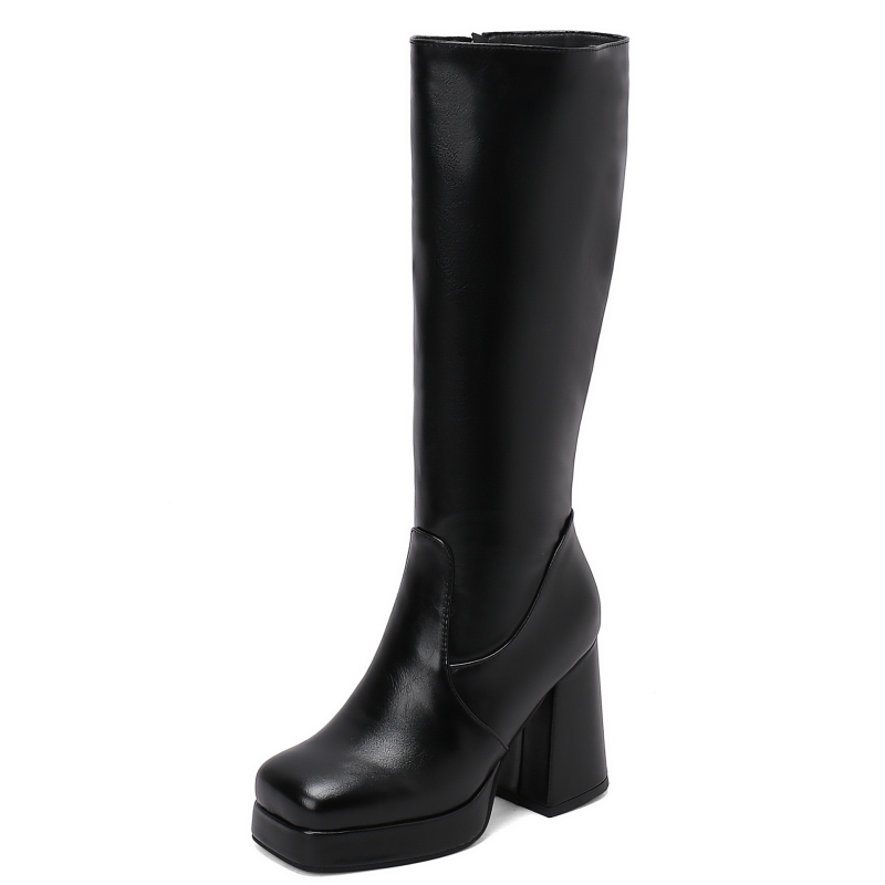 White Knee High Boots Women Pl - Zip Up Boots Short recension och pris