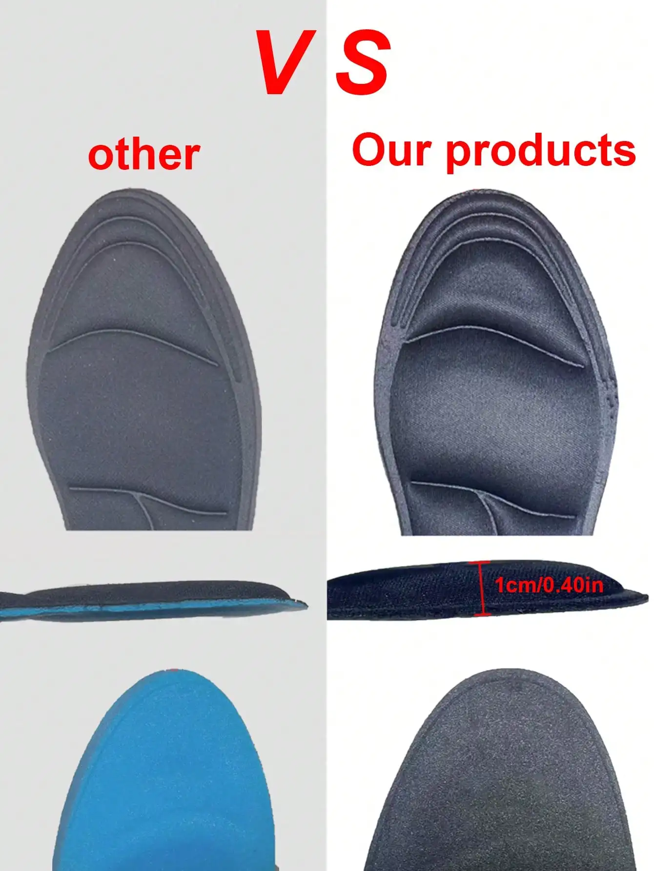 2 Pairs 5D Memory Foam Shoe In - Women'S Shoes High Arch Support recension och pris