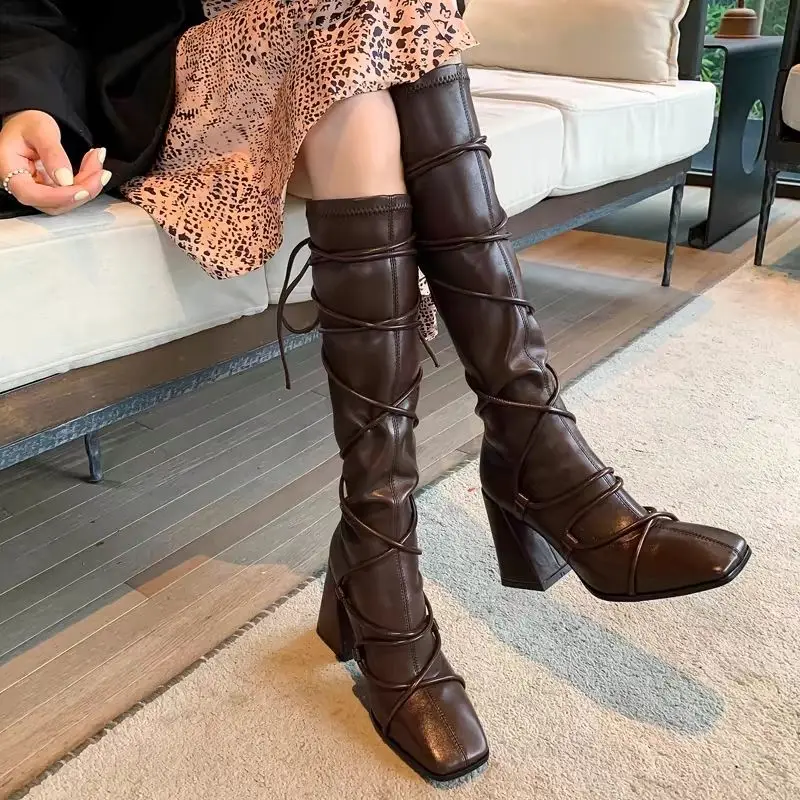 Autumn Winter Leather Strap Kn - Women'S Shoes For Work recension och pris