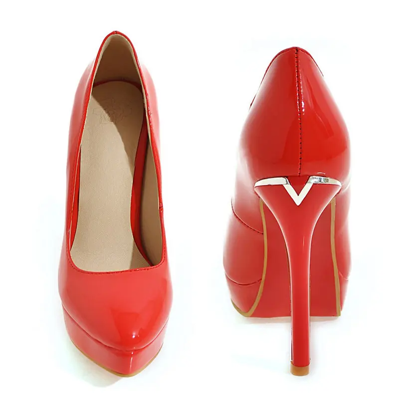 Big Size Elegant Office Women  - Patent Leather Pump recension och pris
